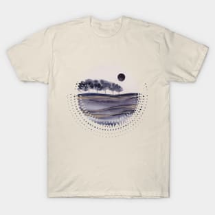 Watercolor Abstract landscape v T-Shirt